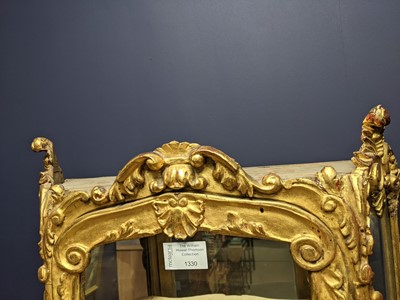Lot 1330 - AN ATTRACTIVE 19TH CENTURY FRENCH GILTWOOD DISPLAY CABINET