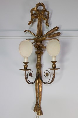 Lot 1436 - A GILTWOOD WALL CANDLE SCONCE