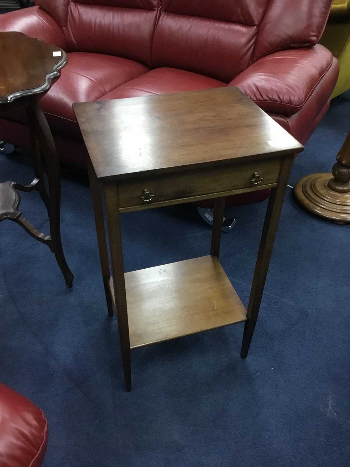 Lot 211 - A 19TH CENTURY MAHOGANY SIDE TABLE