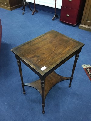 Lot 212 - A MAHOGANY OBLONG SIDE TABLE