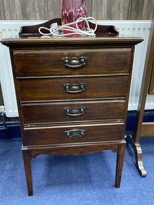 Lot 271 - AN EDWARDIAN MUSIC CABINET