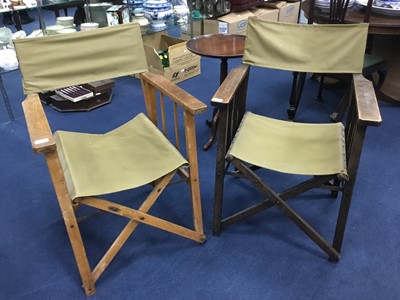 Lot 264 - A LOT OF TWO FOLDING DIRECTORS CHAIRS