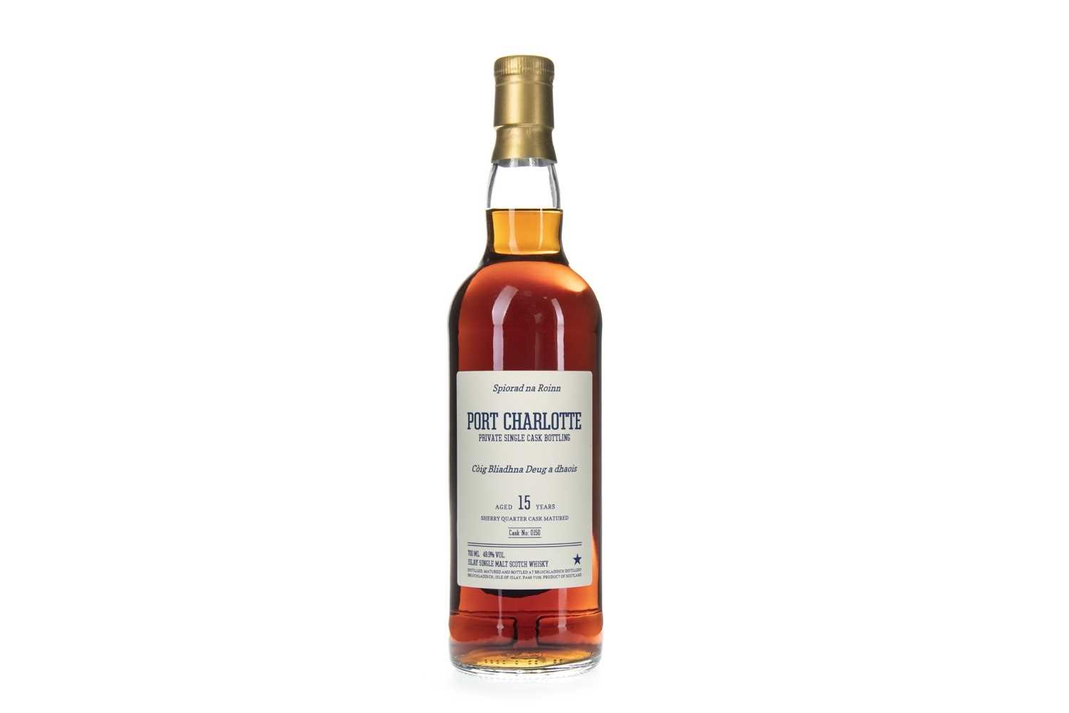 Lot 26 - PORT CHARLOTTE PRIVATE CASK AGED 15 YEARS