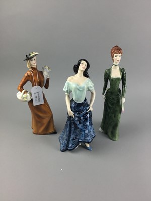Lot 65 - A ROYAL DOULTON FIGURE OF 'CARMEN' AND ANOTHER TWO FIGURES