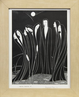 Lot 542 - NIGHT FORMS, A LITHOGRAPH BY HANNAH FRANK