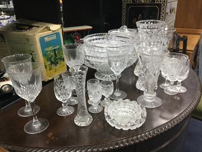 Lot 240 - A LOT OF CRYSTAL AND GLASS WARES