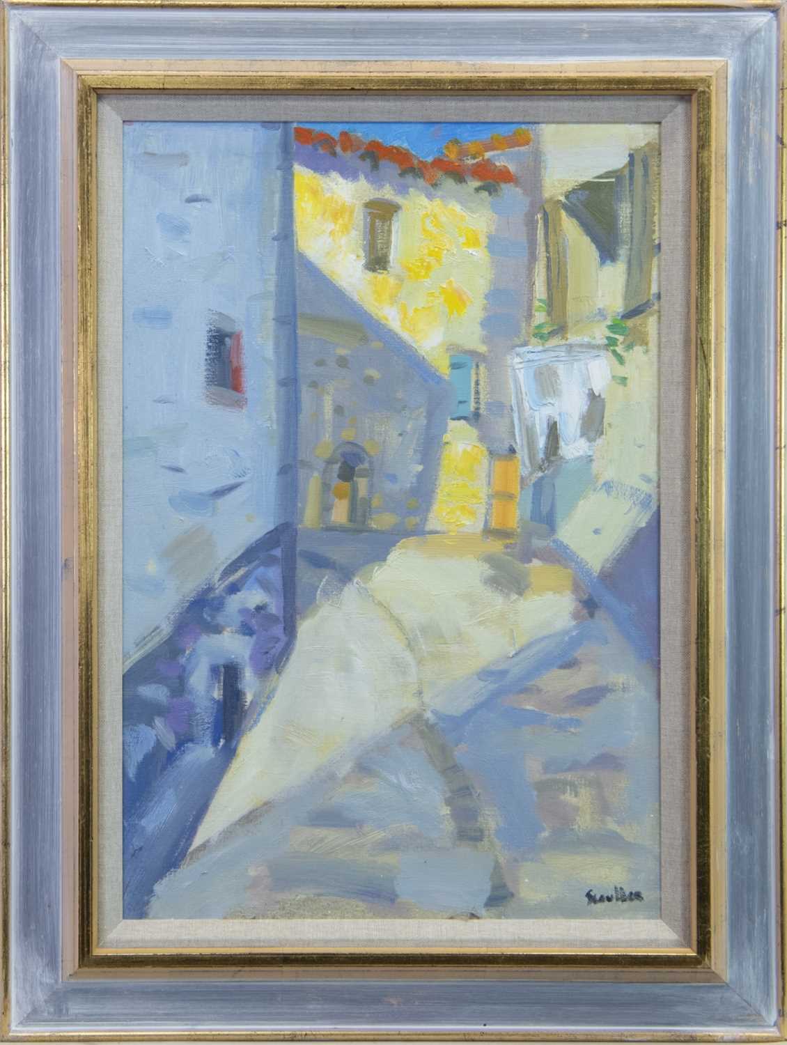 Lot 512 - AFTERNOON SHADOWS, AN OIL BY GLEN SCOULLER