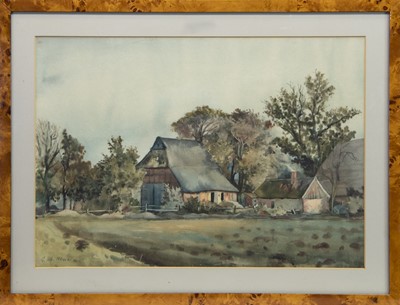 Lot 378 - RURAL SCENE, A WATERCOLOUR BY G A HESSE