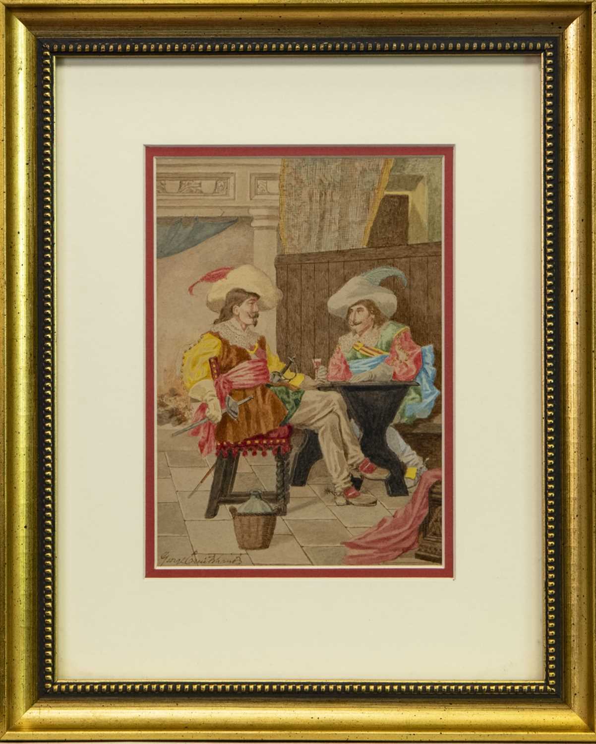 Lot 421 - A PAIR OF WATERCOLOURS BY GEORGE CRUIKSHANK