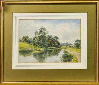 Lot 386 - A PAIR OF RIVERSIDE SCENES, BY ALBERT EDMUND