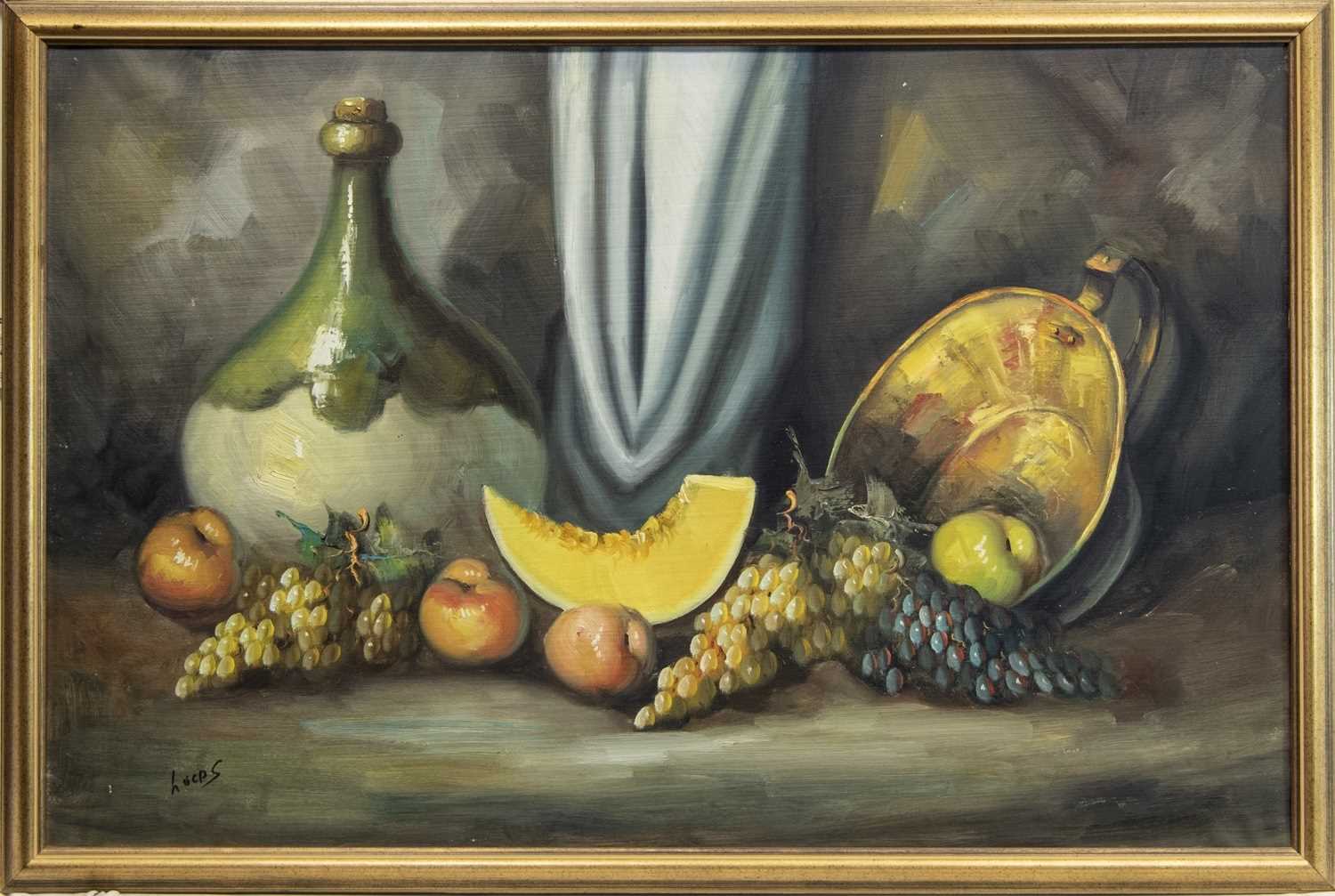 Lot 424 - A RUSSIAN STILL LIFE WITH FRUIT, IN OIL