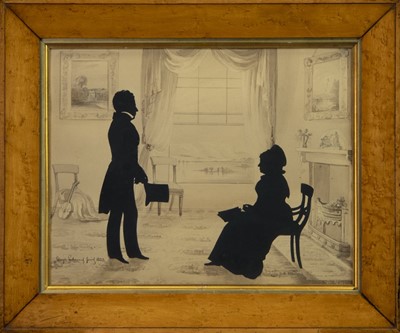 Lot 120 - SILHOUETTES IN THE DRAWING ROOM, BY AUGUSTIN EDOUART