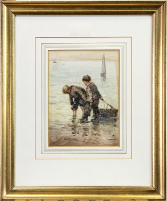 Lot 129 - IN THE SHALLOWS, A WATERCOLOUR ATTRIBUTED TO ROBERT GEMMELL HUTCHISON
