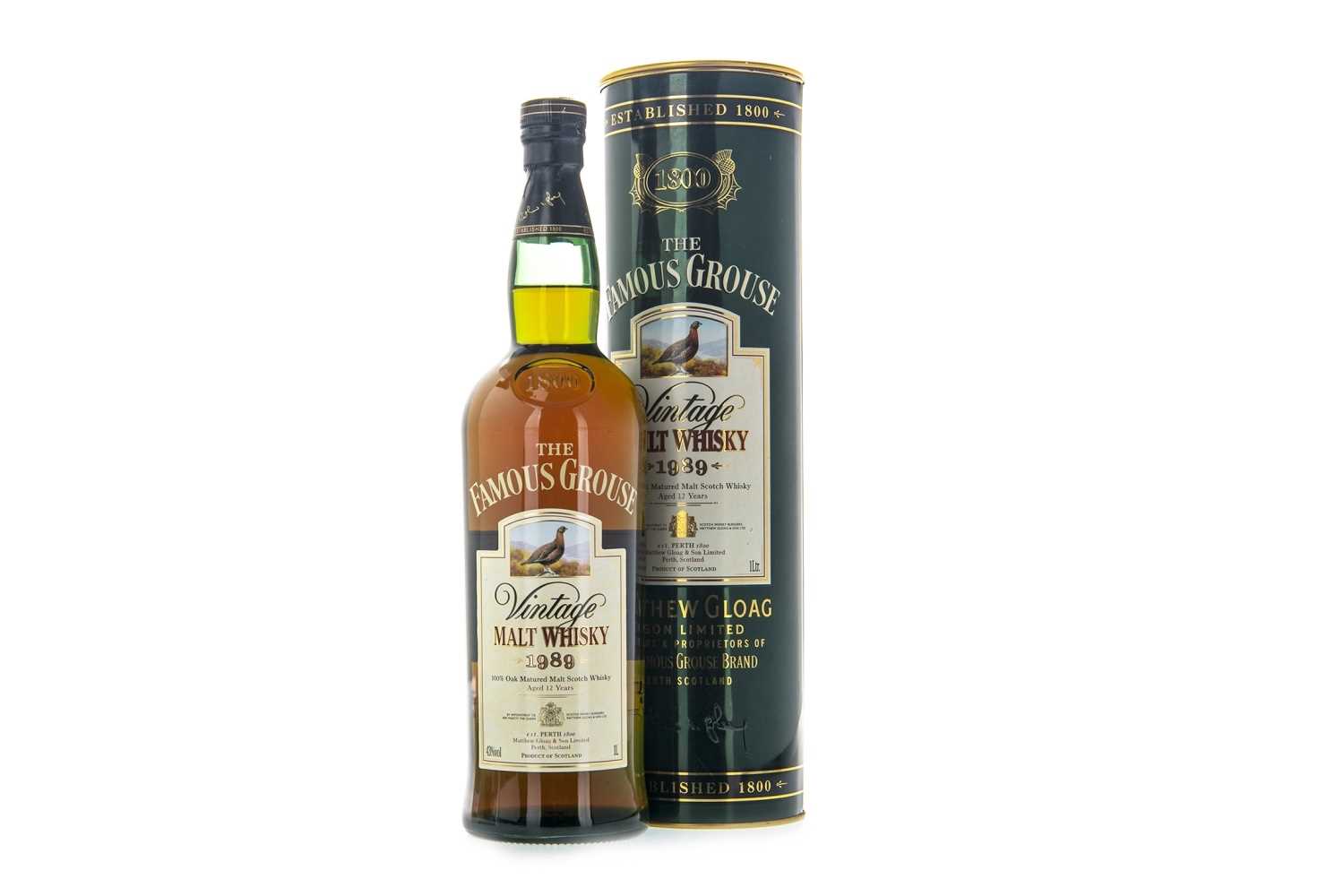 Lot 323 - THE FAMOUS GROUSE 1989 AGED 12 YEARS