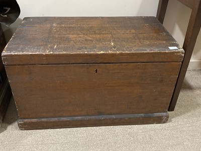 Lot 244 - A LOT OF TWO VICTORIAN PINE BLANKET CHESTS