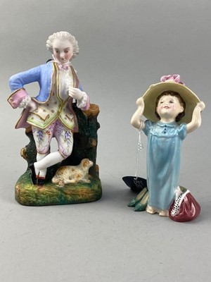 Lot 292 - A ROYAL DOULTON FIGURE OF 'MAKE BELIEVE' AND OTHER CERAMIC FIGURES