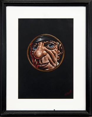 Lot 725 - THROUGH THE KEYHOLE, A PASTEL BY GRAHAM MCKEAN