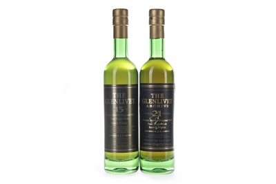 Lot 327 - ONE GLENLIVET ARCHIVE AGED 21 YEARS 20CL AND GLENLIVET AGED 15 YEARS 20CL