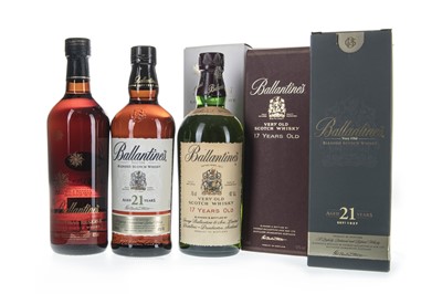Lot 65 - BALLANTINE'S 21 YEARS OLD, 17 YEARS OLD AND CHRISTMAS EDITION