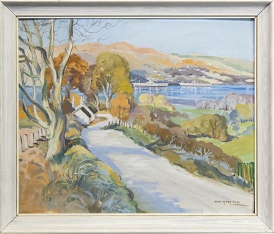 Lot 136 - GARELOCH FROM THE MILL BRAE, AN OIL BY VIOLET MCNEISH