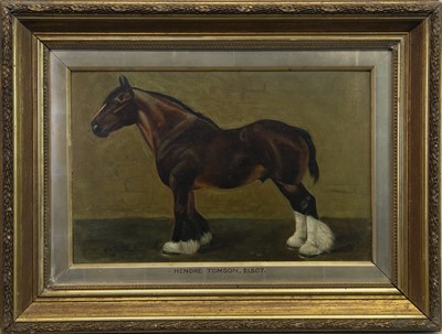 Lot 141 - CLYDESDALE, AN OIL BY W L MOSLEY