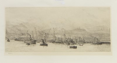 Lot 144 - LEITH HARBOUR, A DRYPOINT ETCHING BY WILLIAM LIONEL WYLLIE