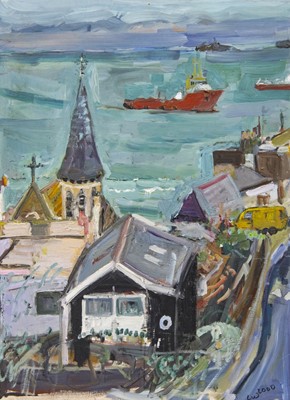 Lot 810 - ST IVES, AN OIL BY LINDA WEIR