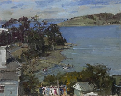 Lot 608 - HELFORD RIVER, CORNWALL, AN OIL BY TOM COATES