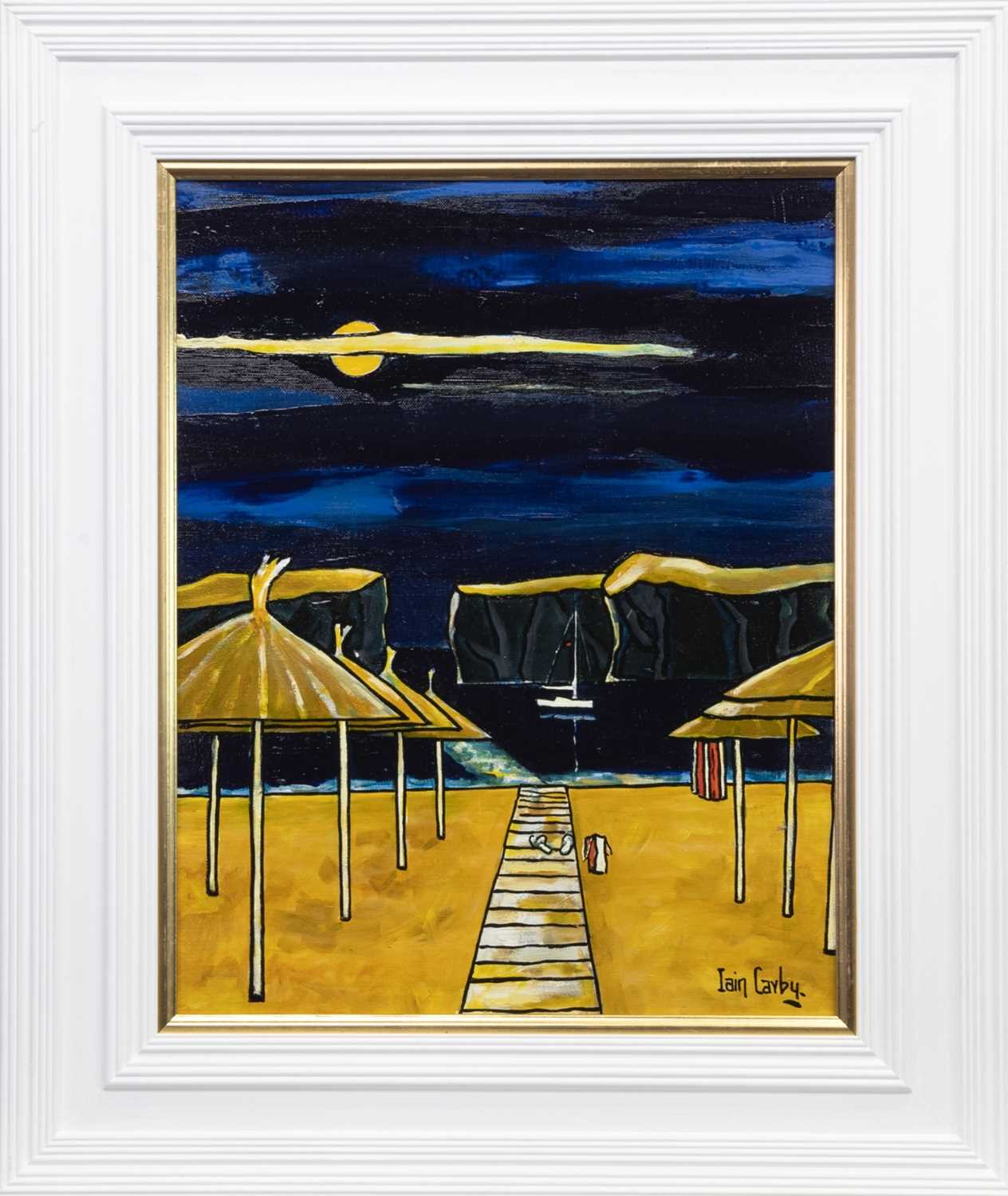 Lot 608 - MIDNIGHT SWIM, AN OIL BY IAIN CARBY