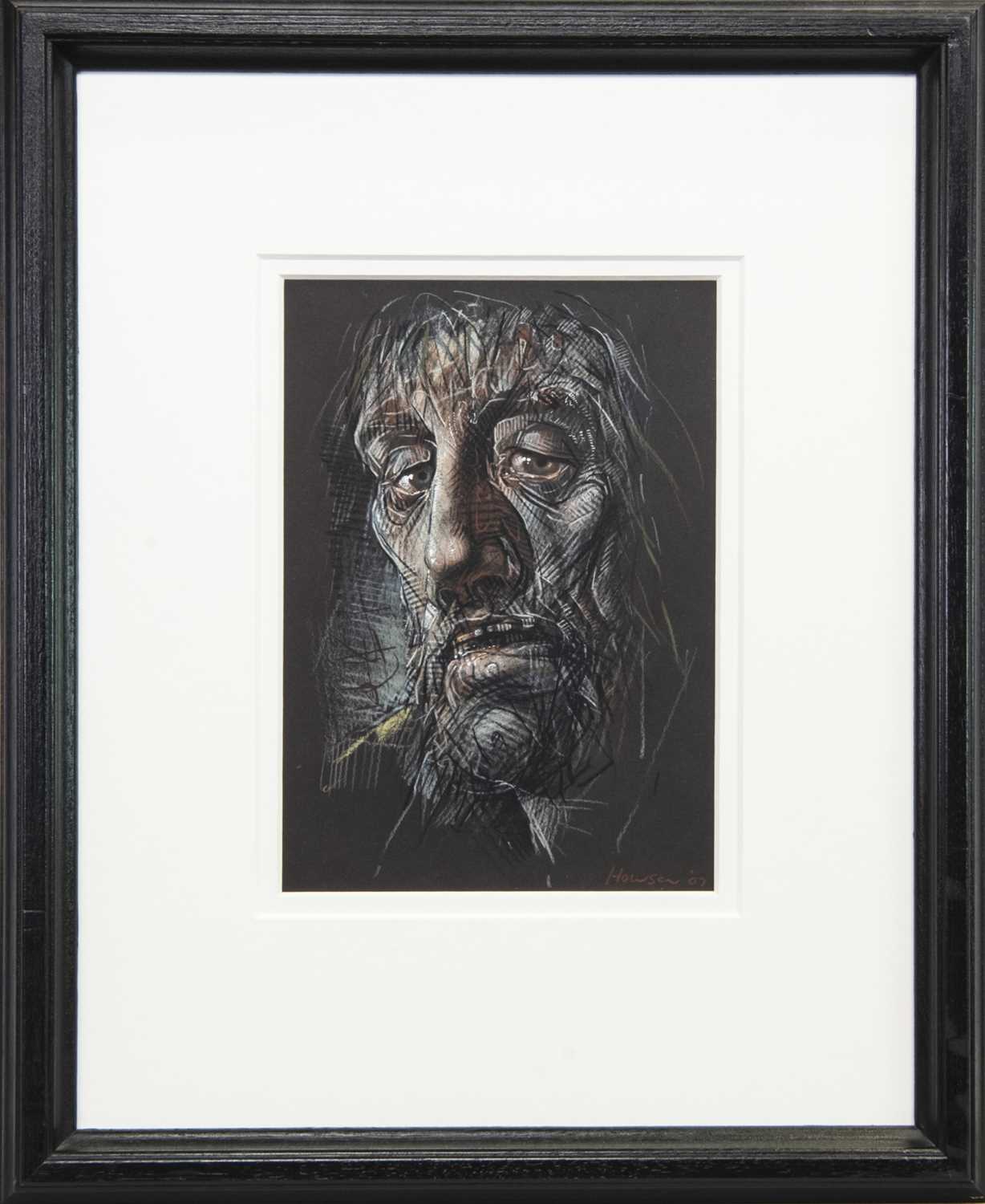 Lot 521 - CHRIST, A MIXED MEDIA BY PETER HOWSON