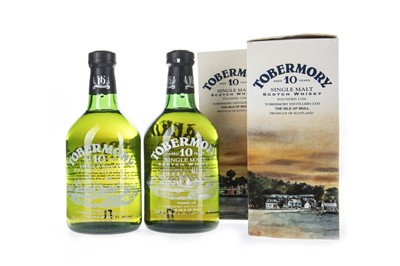 Lot 334 - TWO BOTTLES OF TOBERMORY AGED 10 YEARS