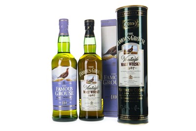 Lot 338 - FAMOUS GROUSE MALT AGED 10 YEARS AND FAMOUS GROUSE 1987 AGED 12 YEARS
