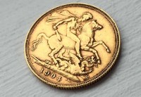 Lot 263 - EDWARD VII GOLD FULL SOVEREIGN DATED 1904