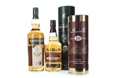 Lot 356 - ABERFELDY AGED 12 YEARS ONE LITRE AND BALBLAIR AGED 10 YEARS