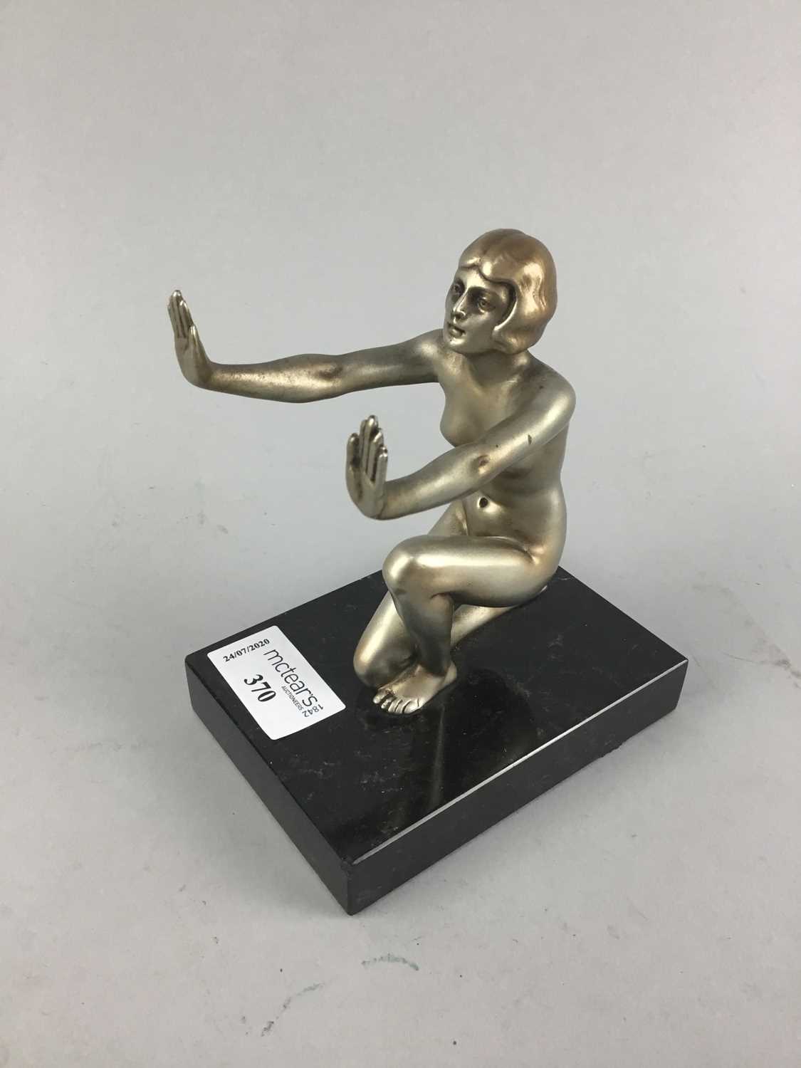 Lot 370 - AN ART DECO BOOKEND FIGURE