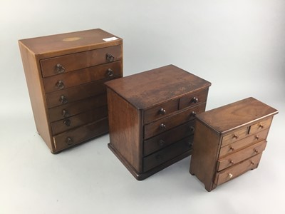 Lot 365 - A LOT OF THREE MINIATURE CHESTS