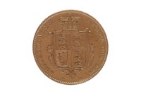 Lot 272 - VICTORIA YOUNG HEAD HALF SOVEREIGN DATED 1844