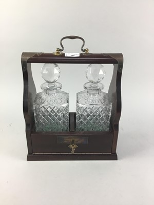 Lot 340 - A TWO BOTTLE TANTALUS