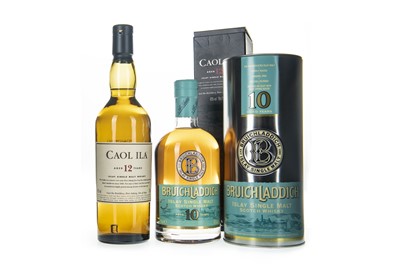 Lot 366 - CAOL ILA AGED 12 YEARS AND BRUICHLADDICH AGED 10 YEARS