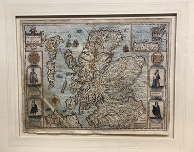 Lot 1315 - A MAP OF THE KINGDOME OF SCOTLAND BY JOHN SPEED