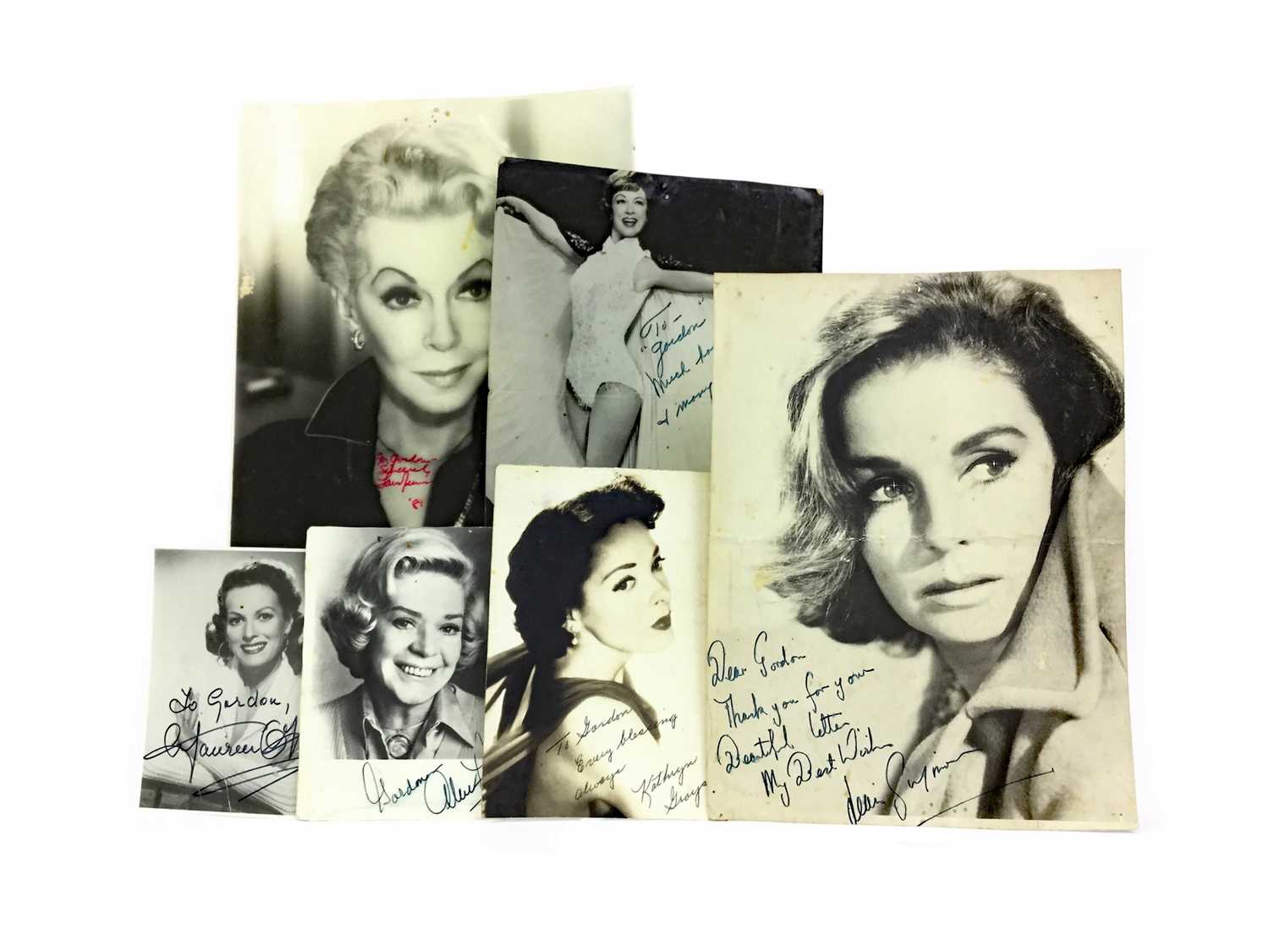Lot 1318 - A COLLECTION OF AUTOGRAPHED PHOTOGRAPHS OF HOLLYWOOD STARS