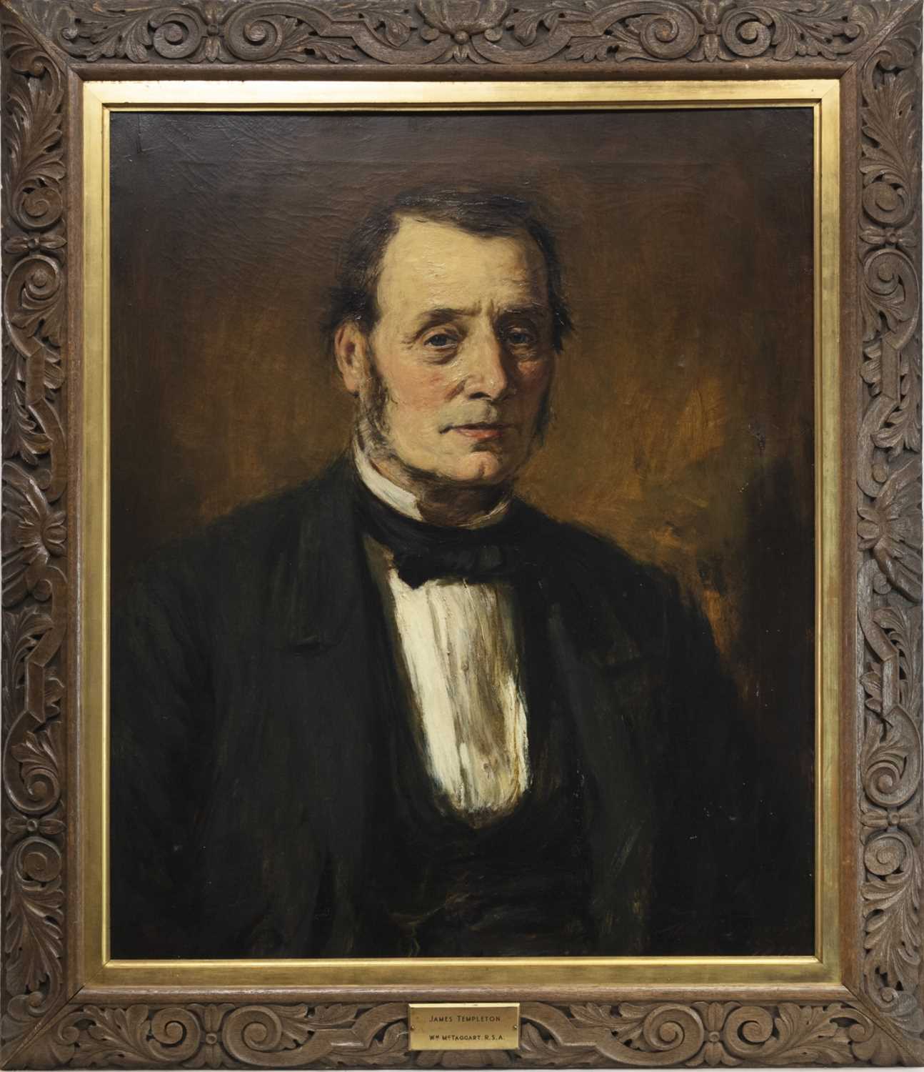 Lot 9 - THE PORTRAIT OF JAMES TEMPLETON, AN OIL BY WILLIAM MCTAGGART