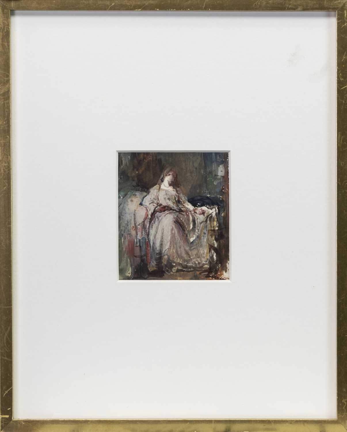 Lot 45 - STUDY OF JULIA EMILY GORDON, AN OIL ATTRIBUTED TO SIR DAVID WILKIE