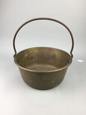 Lot 61 - A LARGE COPPER JELLY PAN AND A SMALLER JELLY PAN