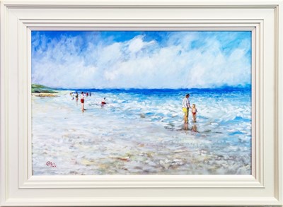 Lot 784 - ROLLING WAVES, SUMMERTIME, AN OIL BY GIULIANO PONZI