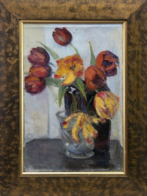 Lot 71 - STILL LIFE, AN OIL ATTRIBUTED TO MAY MARSHALL BROWN
