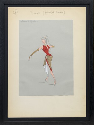Lot 519 - COSTUME DESIGNS FOR THEATRE, A MIXED MEDIA BY RICHARD BERKELY SUTCLIFFE