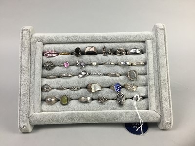 Lot 5 - A COLLECTION OF THIRTY TWO VINTAGE SILVER RINGS
