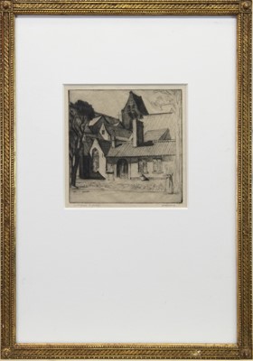 Lot 471 - A FRENCH CONVENT, AN ETCHING BY WILLIAM STRANG