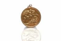 Lot 307 - SOVEREIGN DATED 1968 soldered with a pendant loop